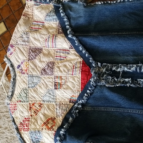 💙OOAK Quilt/Denim jacket - Picture 8 of 9
